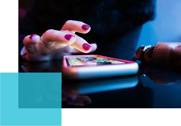 woman using mobile
